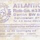 Stamp of the Atlantic Agency, with the logo of the Reich Association of German Photographic Reporters (R.D.B.) and the stamp of Vienna's Schostal Agency.
