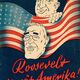 In 1942, Ley attacked U.S. President Roosevelt, who was supposedly under the control of Jews. The image of the "Jew" is reminiscent of Streicher's weekly "Der Stürmer." (Robert Ley: Roosevelt verrät Amerika ["Roosevelt Is Betraying America"], Berlin 1942, Book Collection of the Documentation Center Nazi Party Rally Grounds)